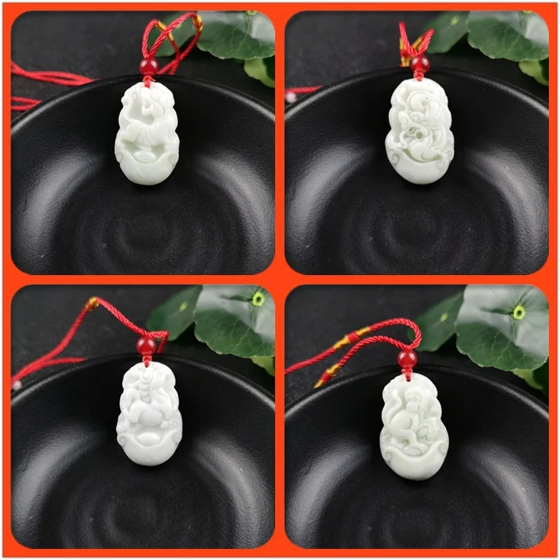 Women'S Fashion Jewellery - Collar con colgante de Jade tallado
