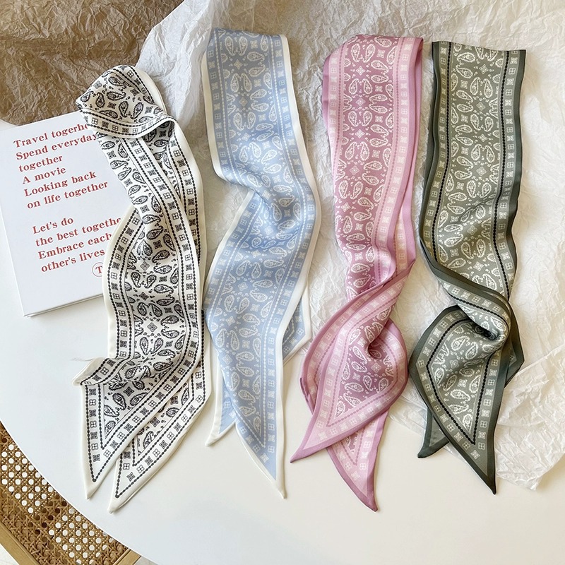 Women Fashion Necktie - Conjunto de bufanda de satén de