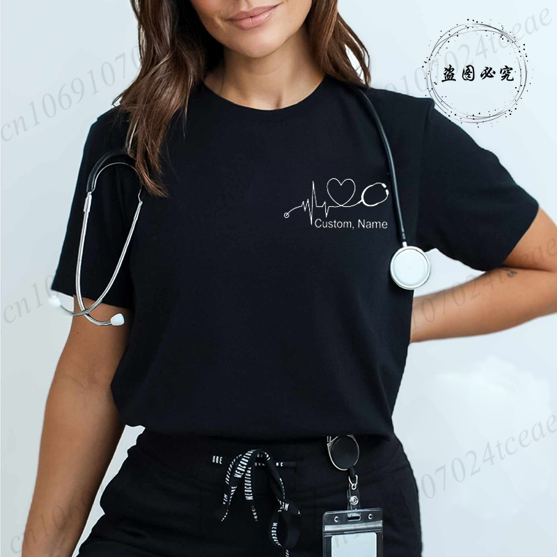 Women Fashion Names - Camiseta de enfermera con nombre personalizado,