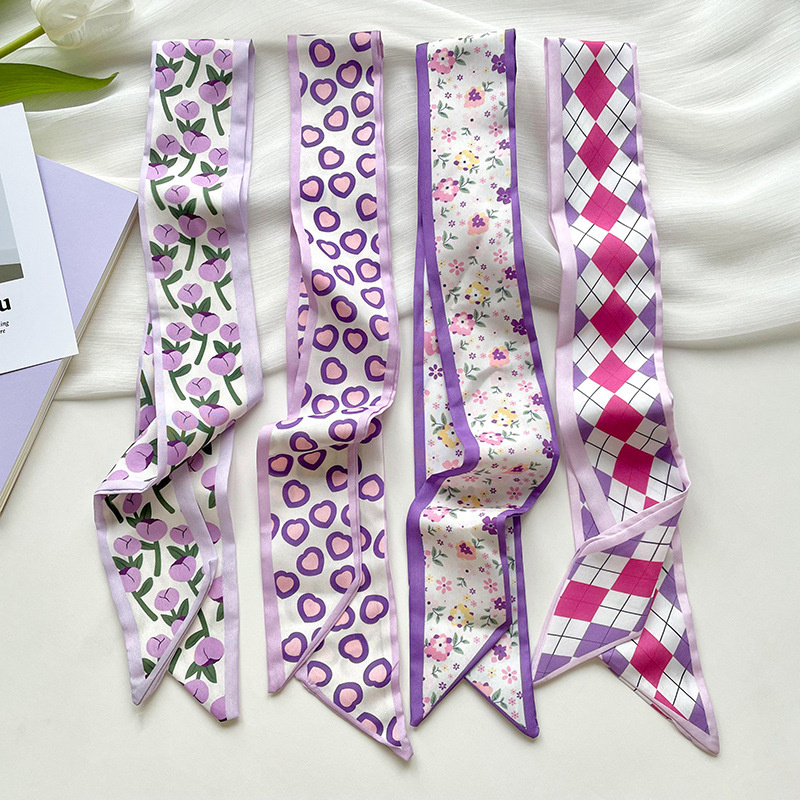 Women Fashion Necktie - Nueva bufanda de seda corta y