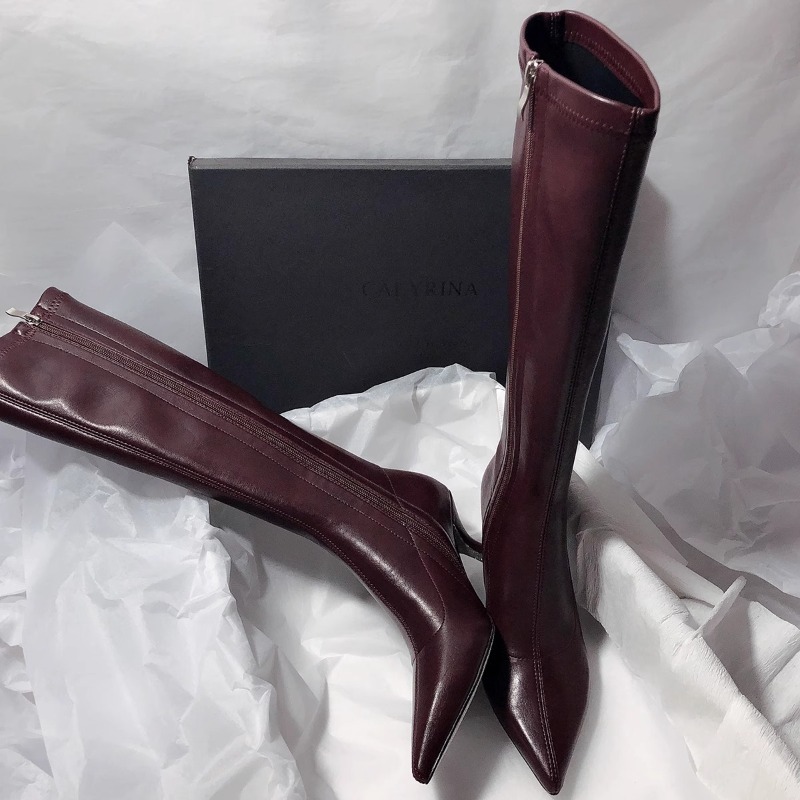 Women'S Fashion Knee High Boots - Botas de Moda con Tacón de