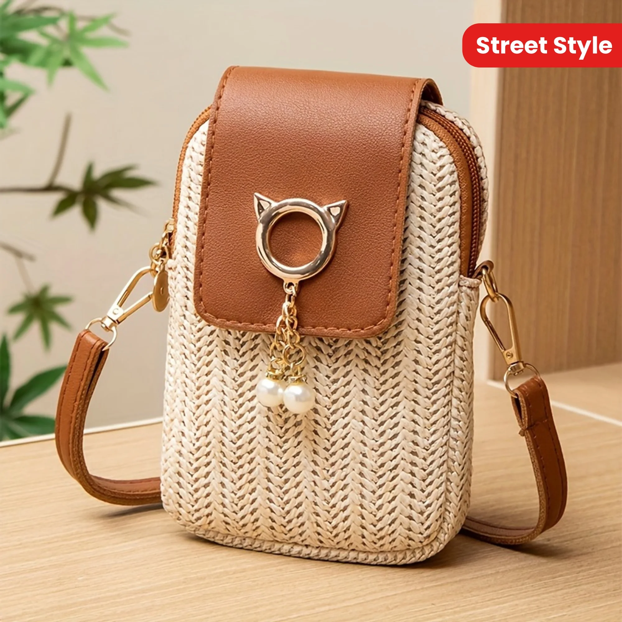 Women Fashion Over The Years - Mini bolso cruzado para teléfono informal