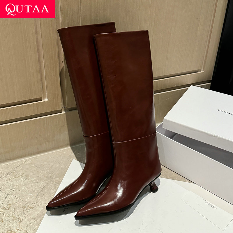 QUTAA, novedad de moda, botas  - Women'S Fashion Knee High Boots reseña y precio