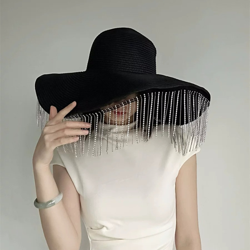 Sombrero de paja de ala ancha  - Women Fashion Photoshoot reseña y precio