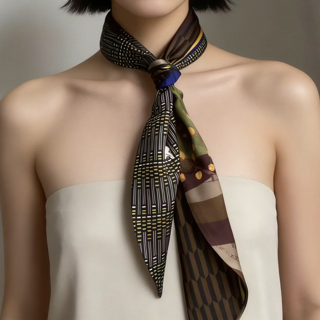 Pañuelo de seda de lujo con es - Women Fashion Necktie reseña y precio