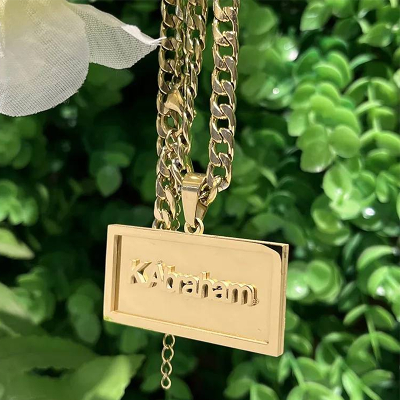 Collar de Hip Hop con nombre p - Women Fashion Names reseña y precio