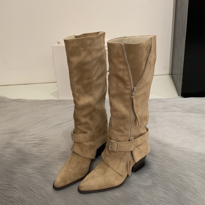 Botas de mujer de cuero de ant - Women'S Fashion Knee High Boots reseña y precio