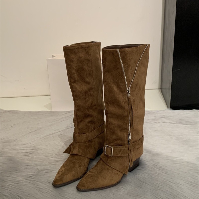 Botas de mujer de cuero de ant - Women'S Fashion Knee High Boots reseña y precio